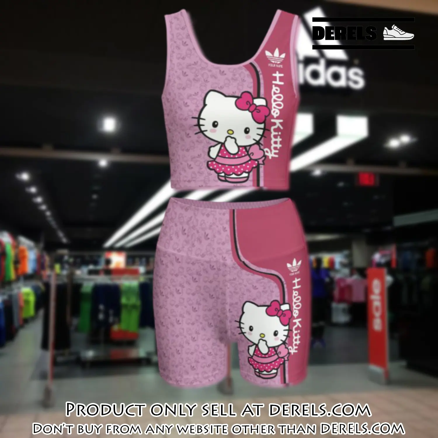 Adidas hello kitty summer women sport bra yoga set running outfit sby1039 dr3342930